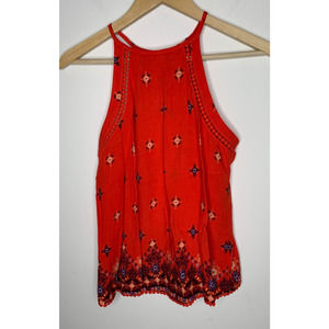 Mudd Womens Juniors Size Small Tank Sleeveless Halter Boho Aztec Lace NEW